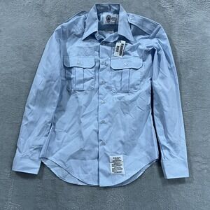 USAF Men's Shirt 14-1/2x34 Blue 1550 Long Sleeve Dress Service Uniform